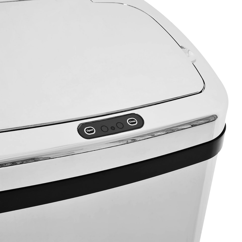 image 1 of HOMCOM 50L Infrared Automatic Motion Sensor Dustbin Stainless Steel Trash Can Silver