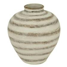 Ravello Large Stripe Amfora Vase - Ceramic - L43 x W43 x H48 cm - Brown Brown