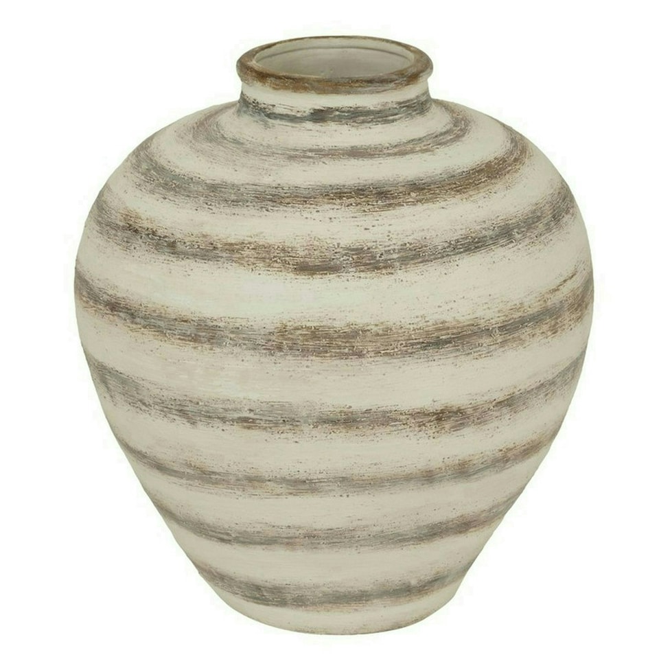image 1 of Ravello Large Stripe Amfora Vase - Ceramic - L43 x W43 x H48 cm - Brown Brown