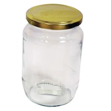 Tala Round Pickling Jar with Gold Screw Top Lid 900g / 2lb - One Colour - One Size