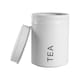 image 4 of Harbour Housewares Round Metal Kitchen Tea Coffee Sugar Canisters - Matt White