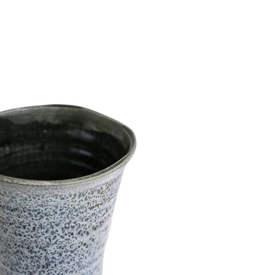image 1 of Vallo Reactive Glaze Tapered Planter - L29.5 x W29.5 x H26.5 cm - Blue | Blue