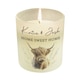 image 1 of Personalised Highland Cow Frosted Glass Candle White