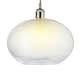image 2 of Contemporary Clear Ribbed Spiral Glass Easy Fit Drum Shaped Pendant Light Shade | Clear