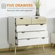 image 4 of HOMCOM Chest of Drawers, 5 Drawer Storage Cabinet Unit Bedroom Living Room