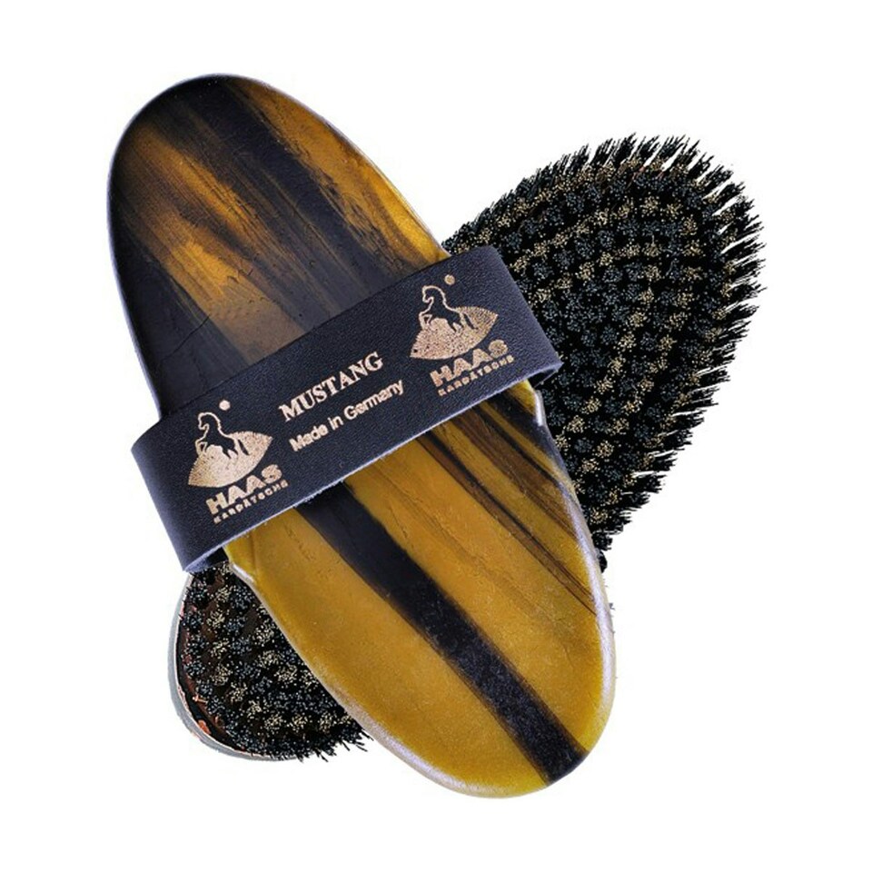 Haas Mustang Body Brush - Black/Brown - One Size