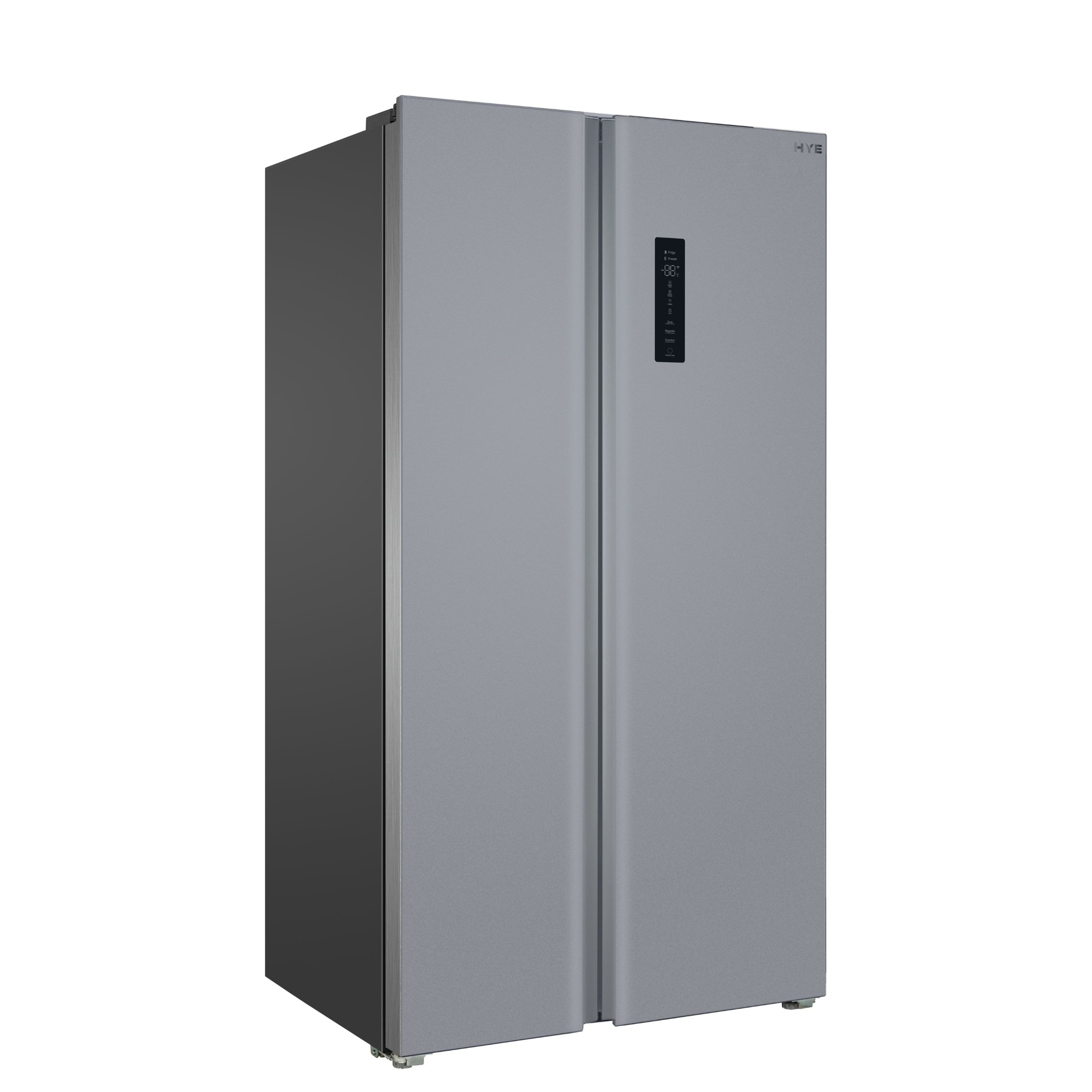 HYE 505 Litre Frost Free American Fridge Freezer, 92cm, Silver