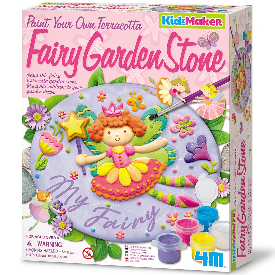 image 1 of KidzMaker - Paint Your Own Terracotta Fairy Garden Stone