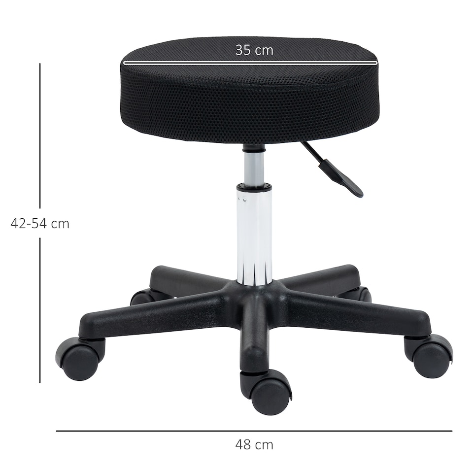 image 1 of HOMCOM Beauty Massage Salon Facial Manicure Barber SPA Chair Stool Swivel