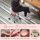 image 4 of HOMCOM Saddle Chair, Rolling Salon Stool for Massage Spa | Pink | Pink | 36.5 x 37.5 x 51-66 cm