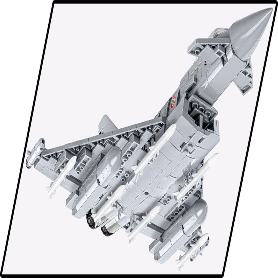 image 1 of Eurofighter Typhoon (Italy) brick plane model - COBI 5849 - 642 bricks