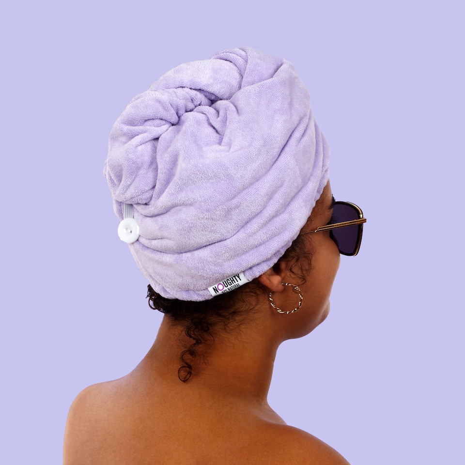 image 1 of Noughty Microfibre Hair Towel | Purple | 1