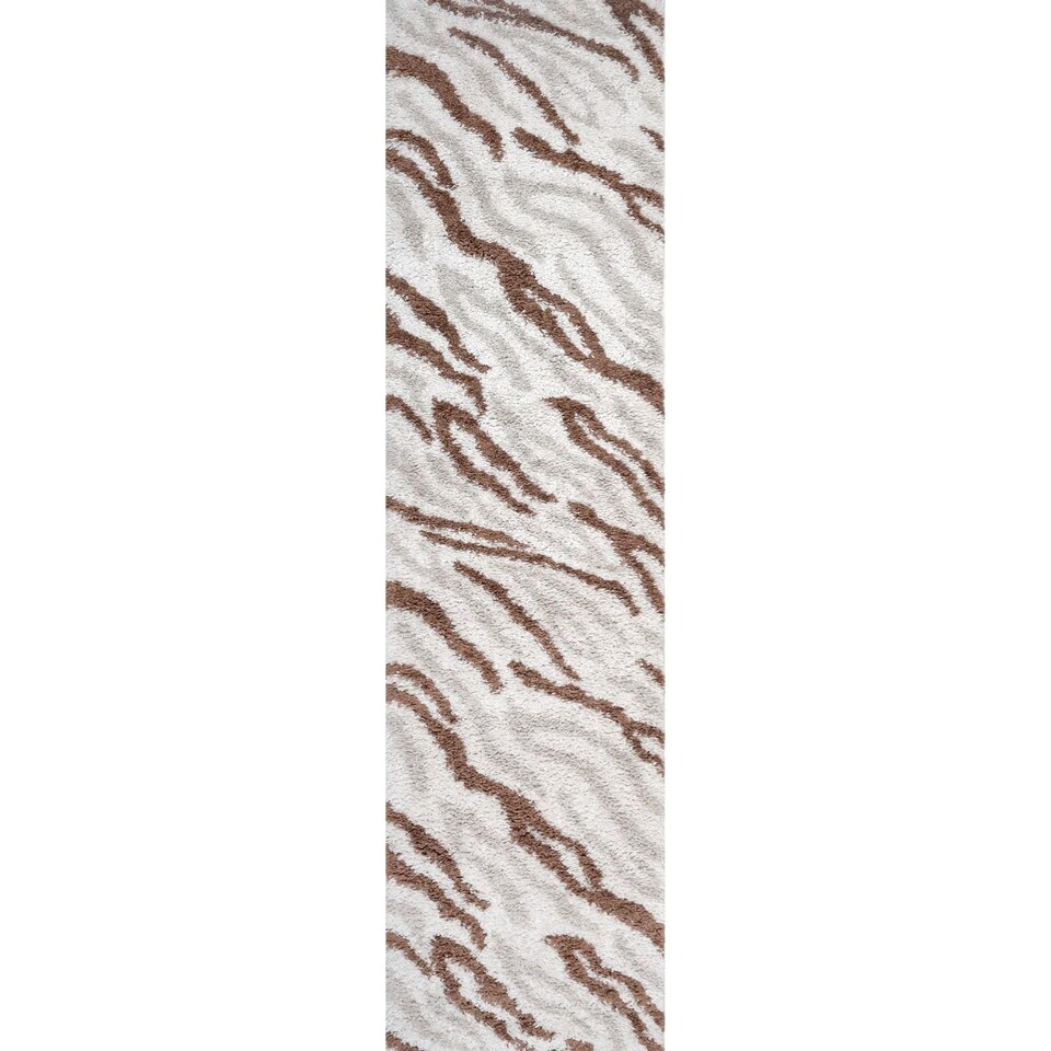 image 1 of The Rugs Moodi Collection Abstract Design Shaggy Soft High Pile Living Room Floor Rug and Runner