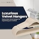 image 4 of Sasha Morel 20-Pack Pink Velvet Coat Hangers, Non-Slip Space-Saving Clothes Hangers