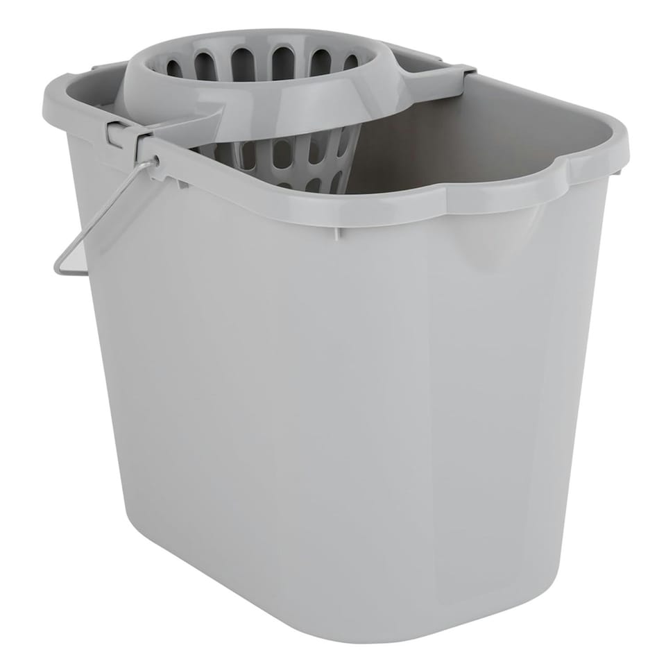 image 1 of 2 x 12L Mop Bucket & Wringer Multi Surface Plastic Bucket With Handle