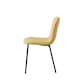 image 3 of Set of 4 Teddy Faux Fur Stitched Design Dining Chairs Yellow Bella by MCC