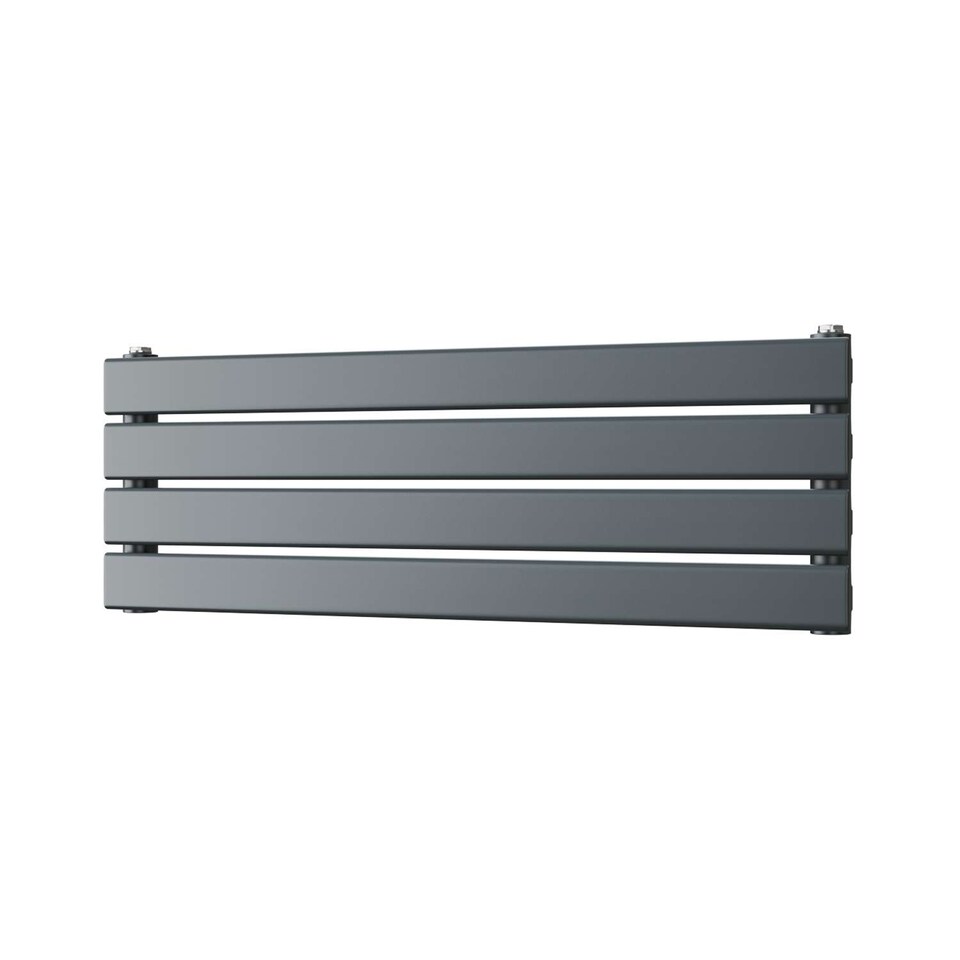 image 1 of Typhoon Axis Horizontal Single Panel Bathroom Radiator - Anthracite Grey (H) 272mm x (W) 800mm