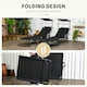image 5 of Outsunny 2 Piece Folding Sun Loungers with Adjustable Backrest, Sunshade, Black