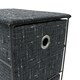 image 3 of JVL Shadow 4 Drawer Narrow Fabric Storage Tower, Grey Grey