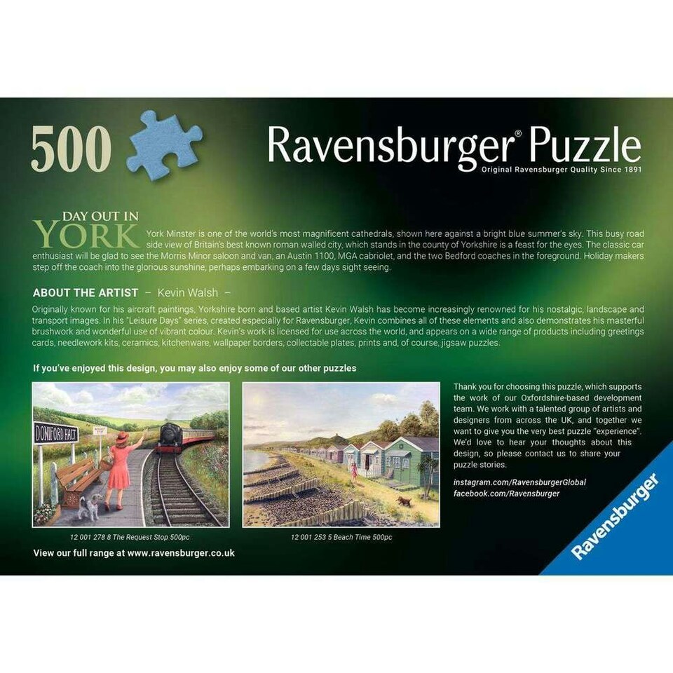 image 1 of Ravensburger Day Out in York Jigsaw Puzzle  500 Piece