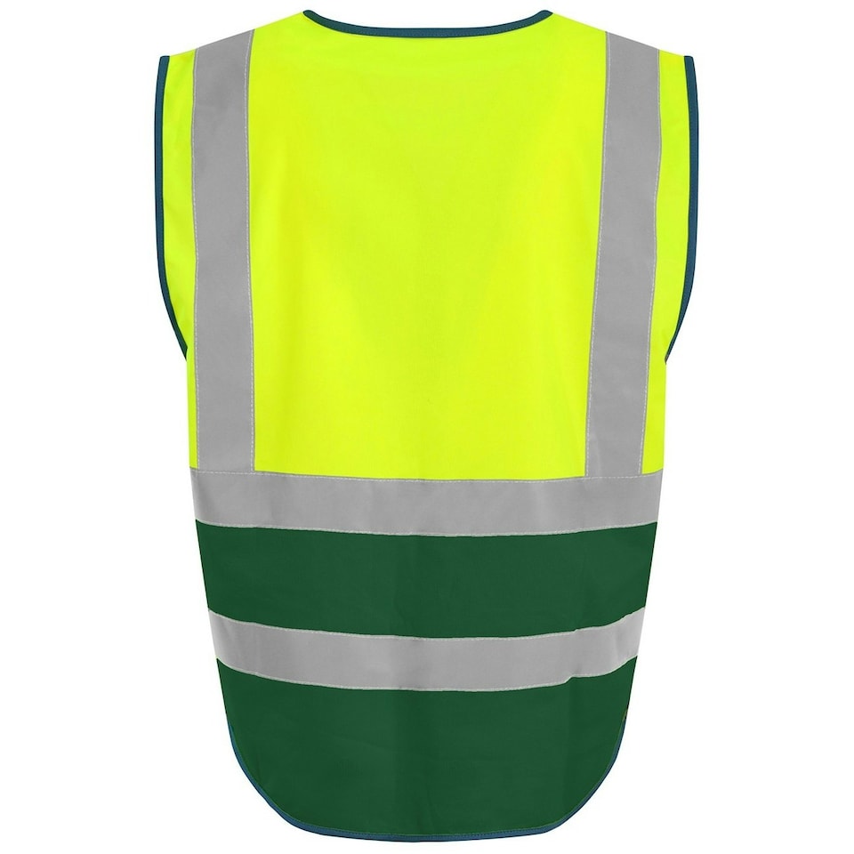 image 1 of Pro RTX High Visibility Unisex Adults Executive Waistcoat - Hi Vis Yellow/Paramedic Green - 4XL