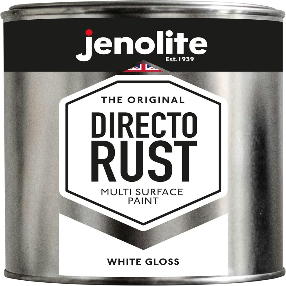 image 1 of Jenolite Directorust All-in-One Multi-Surface Paint - White Gloss - 1L
