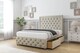 image 3 of Sloomy Vienna Cream Plush Divan Bed With Mattress 2 Drawers Left Side With 54" Floor Standing Headboard & 12" Matching Footboard 5' King | Cream | Cream | King | 1