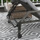 image 8 of Outsunny Outdoor PE Rattan Sun Lounger, 5-Level Adjustable Backrest Wicker Outdoor Chaise Recliner, Garden Chair with 2 Wheels, Grey