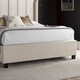 image 6 of 5ft King Size Ottoman,Velvet fabric upholstered,lift up,storage,tall winged bed frame. Gas lift up, Boutique Hotel style, tall headend board, wing back