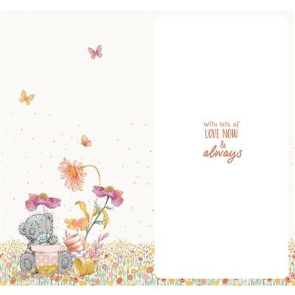 image 1 of Bear Watering Flower From Granddaughter Mother's Day Card