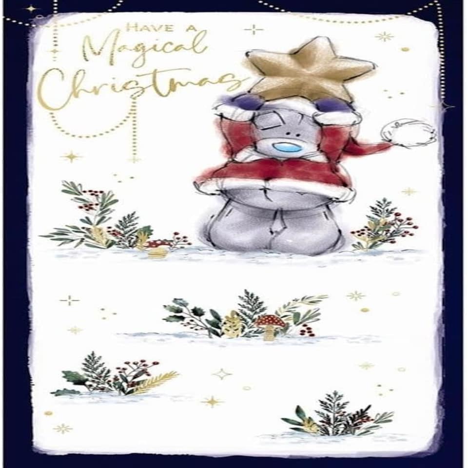 image 1 of Bear Holding Star Magical Christmas Money Wallet Card