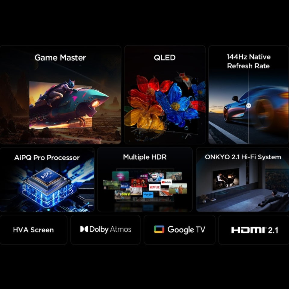 image 1 of TCL 55" Inch T8C 4K QLED Smart TV 55T8C - Free 2 Year Warranty