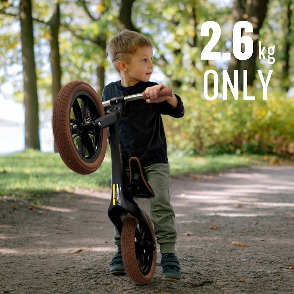 image 1 of Allis Lumi Balance Bike for 2 Year Olds with Basket & Bell - White White