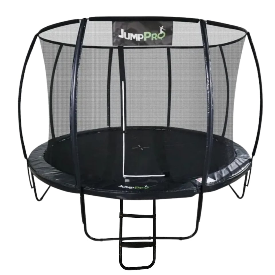 image 1 of 12ft JumpPRO® Xcel Black Round Trampoline with Enclosure