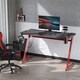 image 2 of HOMCOM Gaming Desk with Gamepad Holder Cup Holder Headphone Hook