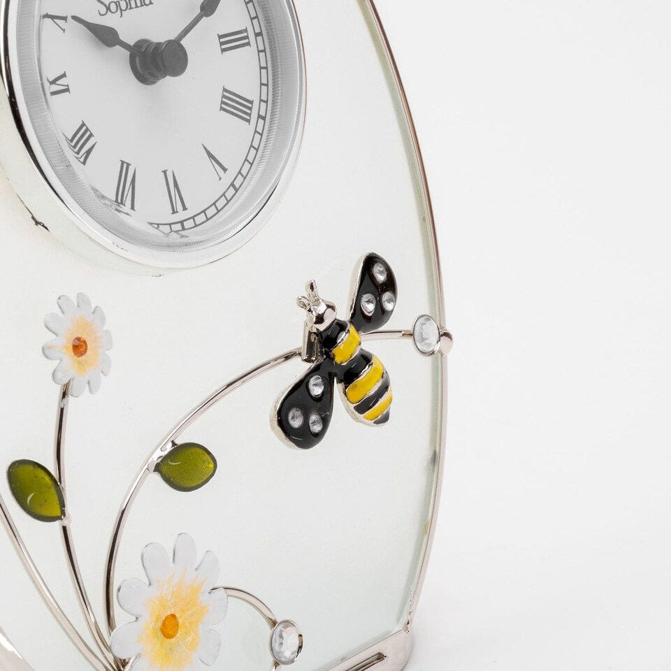 image 1 of Widdop Gifts Sophia Bee Design Mantel Clock