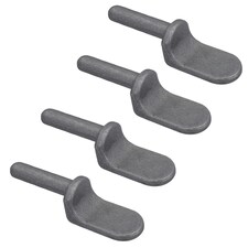 12.5mm Weld On Gudgeon Tailboard Hinge Pin for Trucks Trailers Self Colour 4pc Grey
