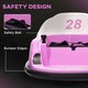 image 6 of AIYAPLAY 360° Rotation 12V Kids Bumper Car w/ Remote Control, Pink