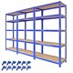 image 1 of 3 x T-Rax 90cm Blue Racking & Bay Connectors Blue