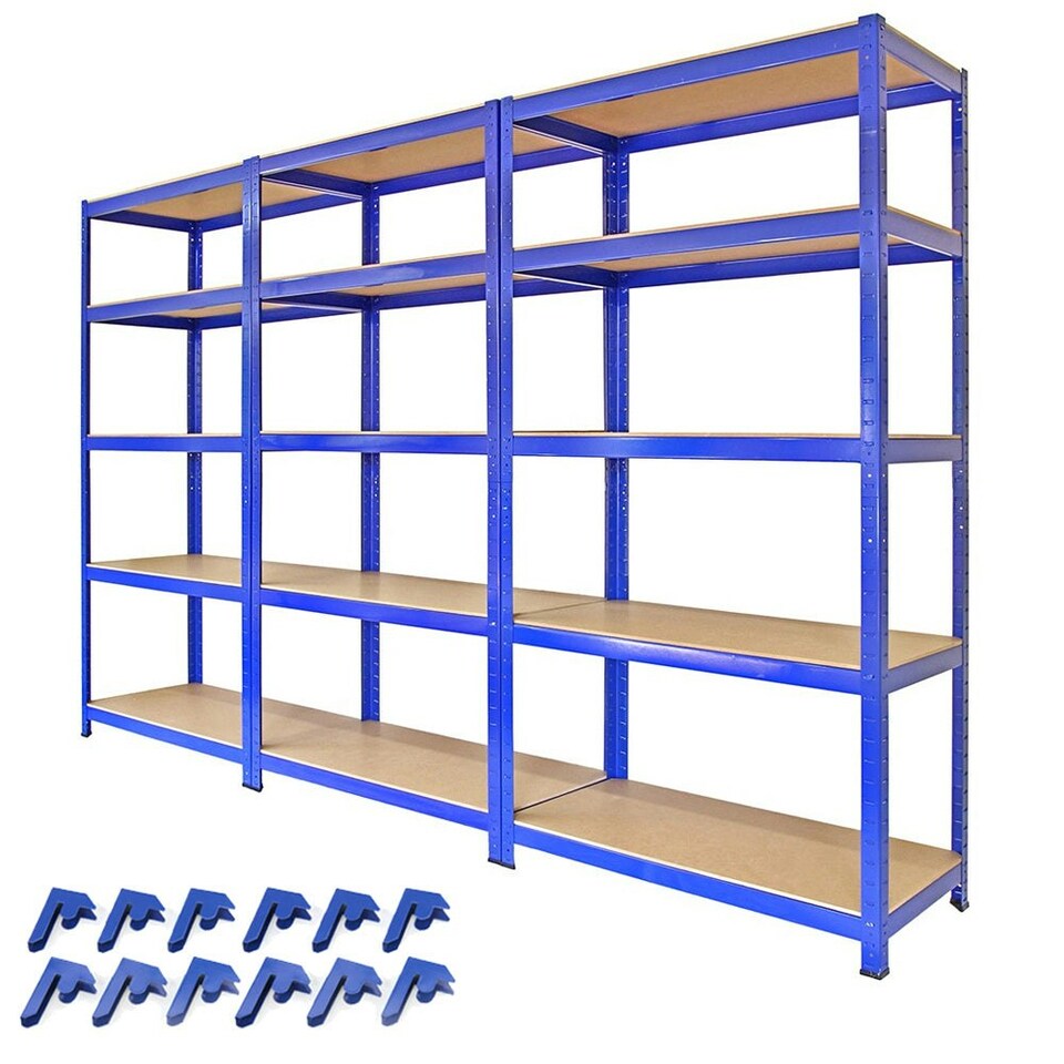 image 1 of 3 x T-Rax 90cm Blue Racking & Bay Connectors Blue