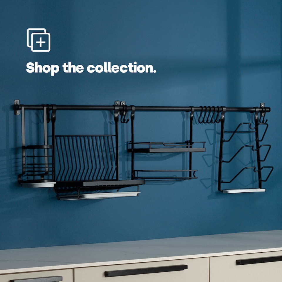 image 1 of Hanging Dish Drainer Black