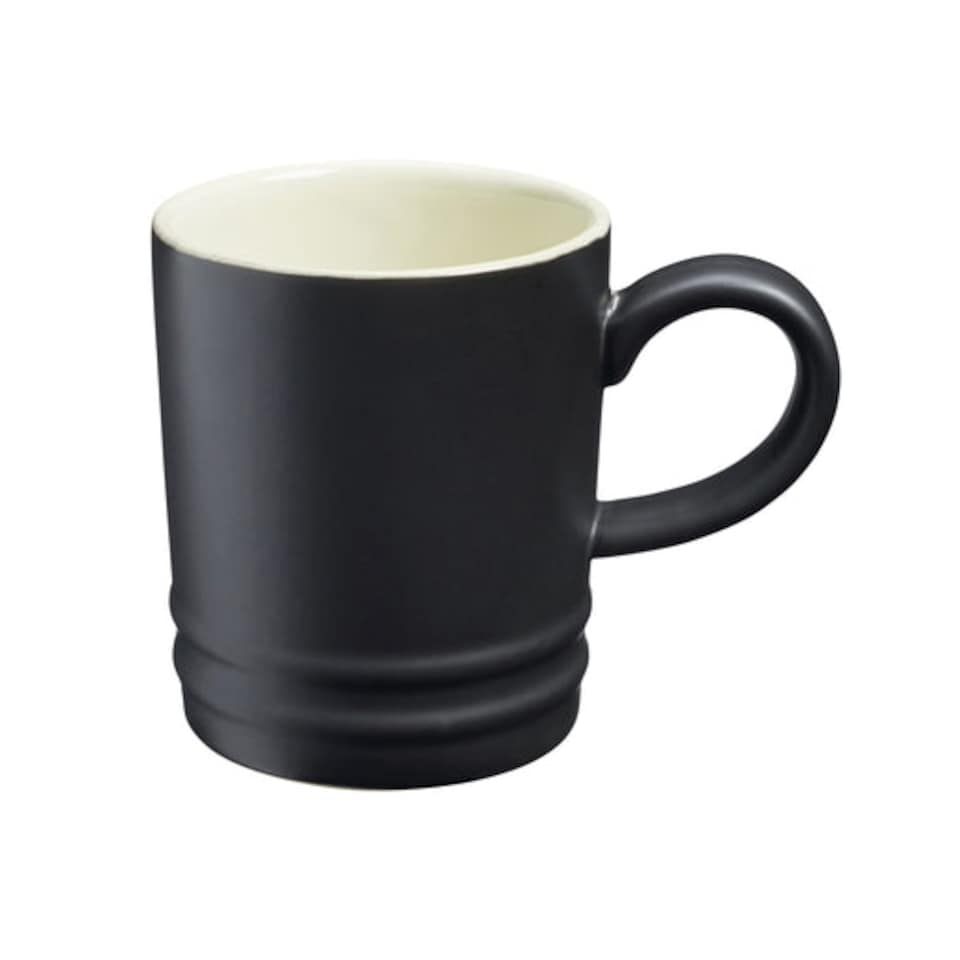 image 1 of Cooks Professional 4 Piece Mug Set | Durable Dishwasher Safe Stoneware | 350ml | Black | Black | 4