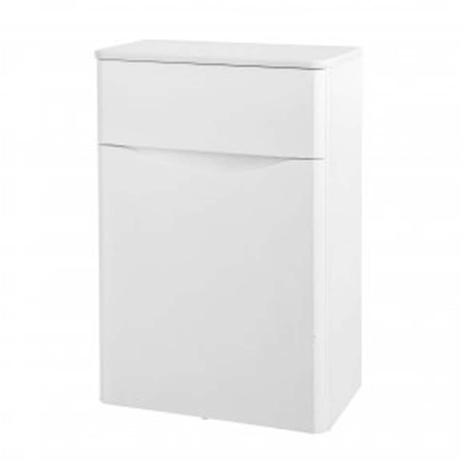 image 1 of Bathroom Back to Wall WC Toilet Unit 500mm Wide - Gloss White- (Arch) | White | White | 1