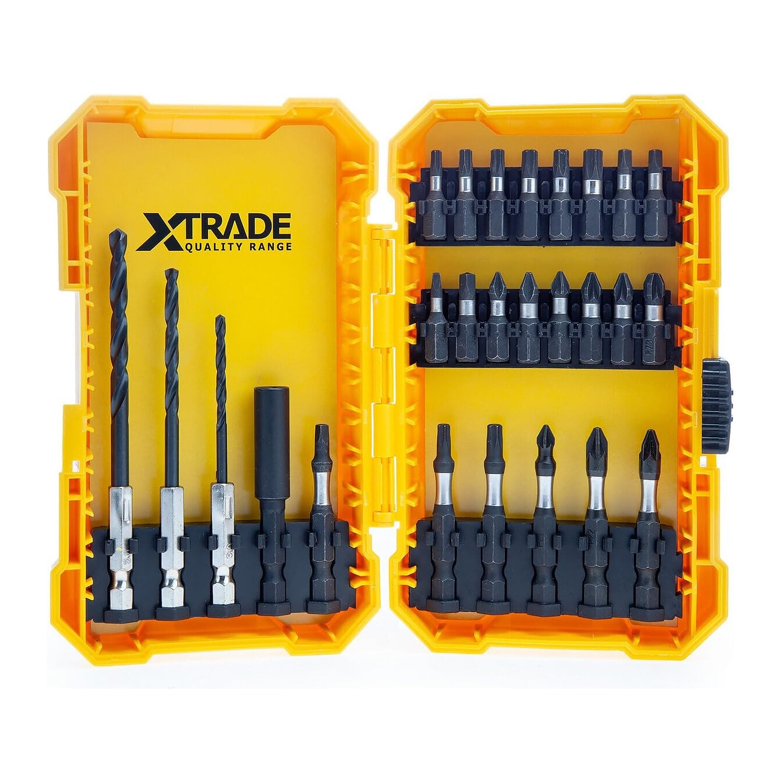 Xtrade X0900074 Drill & Impact Drive Set - 26 Piece in Yellow