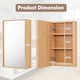image 3 of COSTWAY Bathroom Medicine Cabinet Single Bamboo Storage Brown