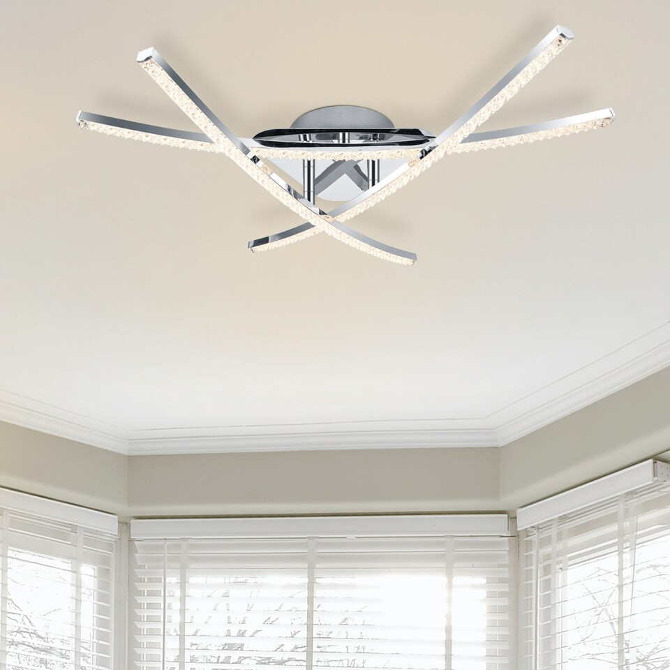 image 1 of COSYLYTE Samford 3 Light LED  Beaded Ceiling Light Chrome