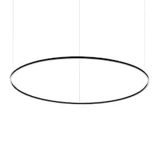 ORACLE Slim 150cm DALI Dimmable 3000K Round Integrated LED Pendant Ceiling Light Black