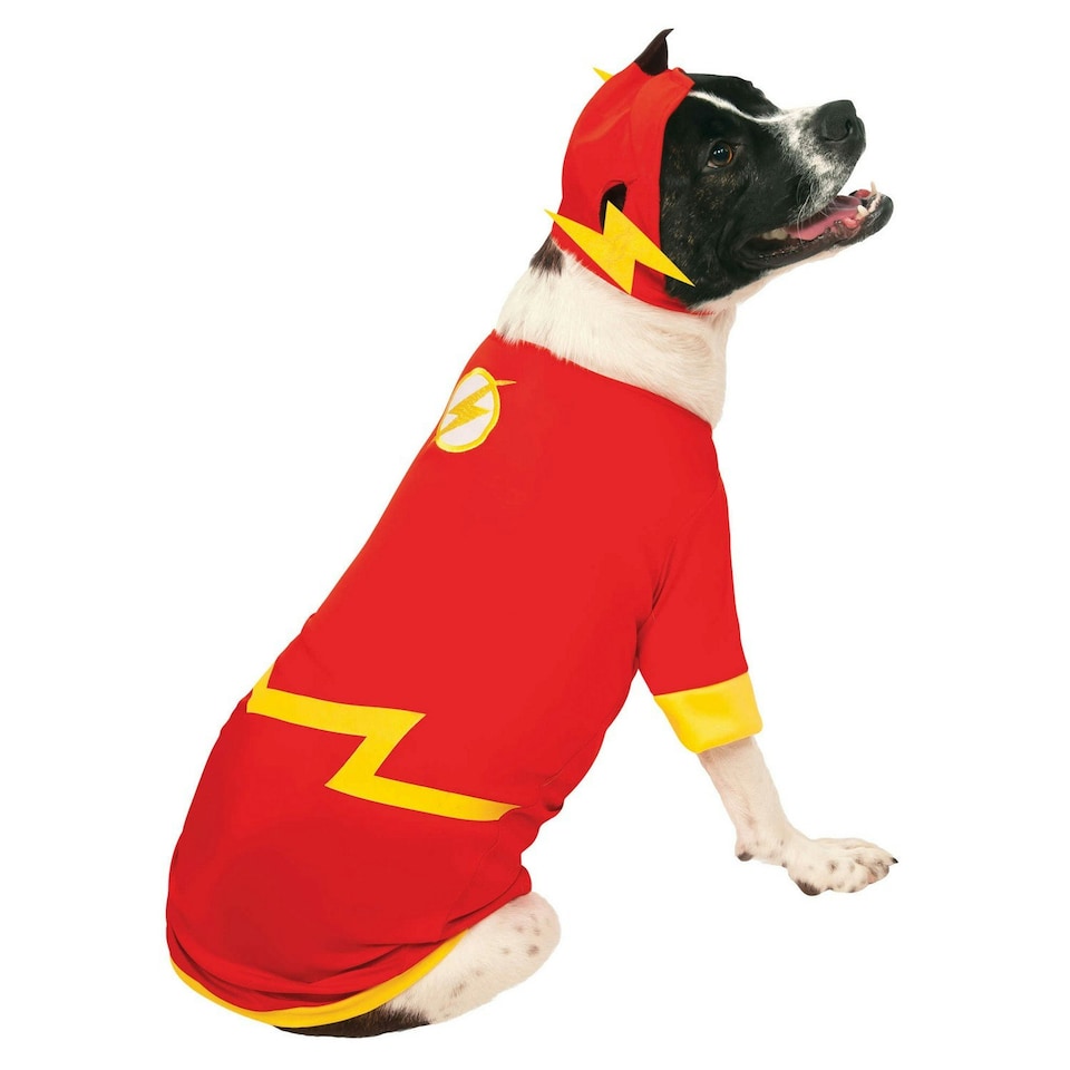 Flash Dog Costume - Red/Yellow - XL