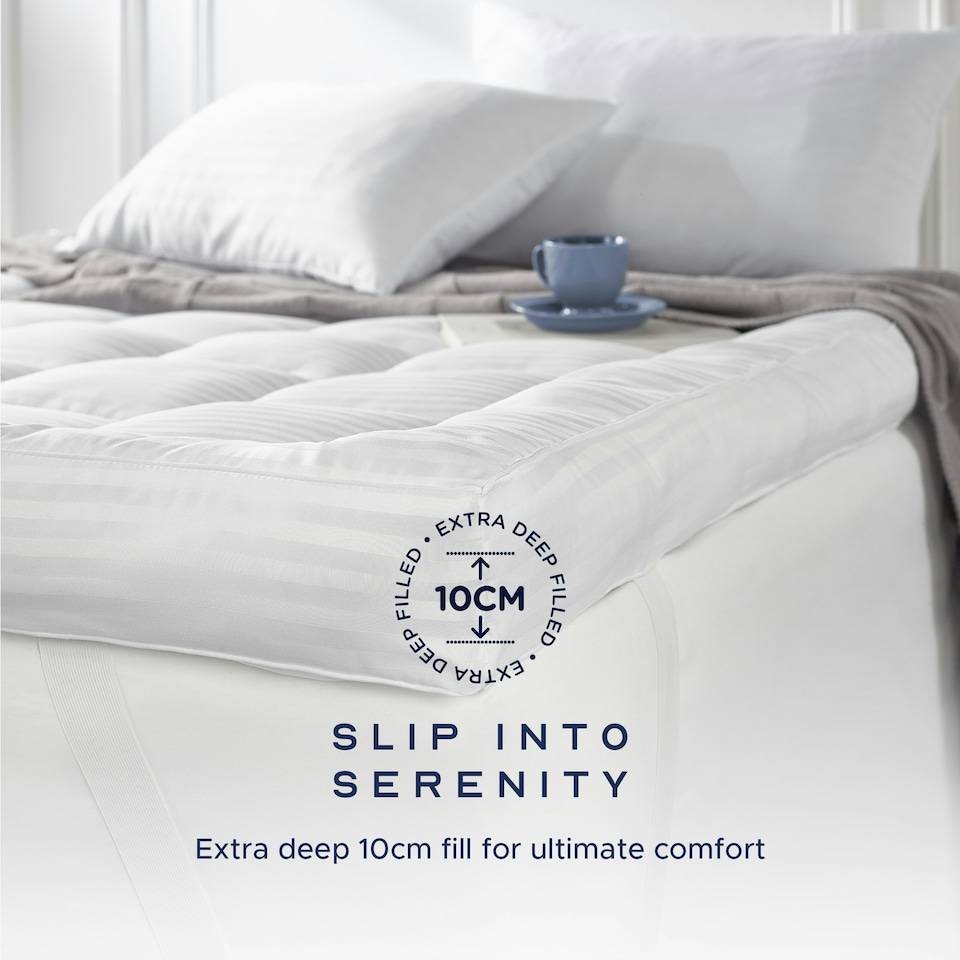 image 1 of Luxurious Hotel 10cm Mattress Topper | White | King
