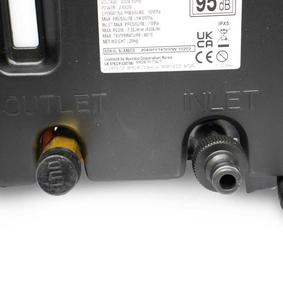image 1 of Hyundai 2100psi 145bar Hot Pressure Washer, 80°C 2.3kW Power Jet Washer HY145HPW-1